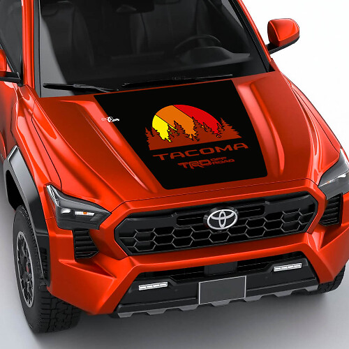 Toyota Tacoma Vintage Stripes Topographic Map Side Hood Tailgate decals Stickers
