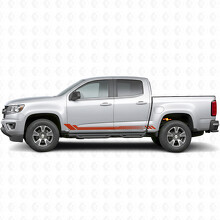 Honeycomb Door & Rocker Panel Vinyl Stripes for Chevrolet Colorado 2nd Gen 2015-2022_4