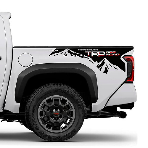 TRD Off Road Mountains BedSide Side Truck Decals Stickers 4 for Toyota Truck
