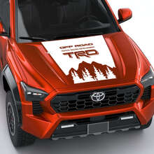 TRD Mountains Forest Logo Stripes Bonnet Decal Sticker 2 for Toyota Tacoma 4th Gen 3