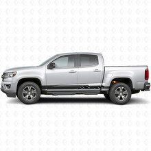 Angular Lightning Door & Rocker Panel Vinyl Stripes for Chevrolet Colorado 2nd Gen 2015-2022_2