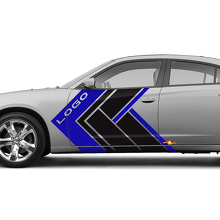 Custom Logo Geometric Side Stripes Vinyl Decals Kit For Dodge Charger_2