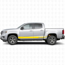 Checkered Lightning Door & Rocker Panel Vinyl Stripes for Chevrolet Colorado 2nd Gen 2015-2022_3