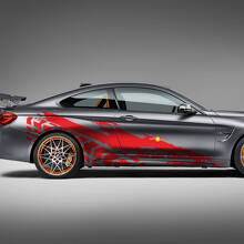 Side Doors Rear Tires Tracks Vinyl Decal Sticker suitable for BMW models etc.
 2