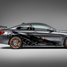 Side Doors Rear Tires Tracks Vinyl Decal Sticker suitable for BMW models etc.
 3