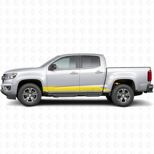 Layered Lightning Door & Rocker Panel Vinyl Stripes for Chevrolet Colorado 2nd Gen 2015-2022_3