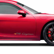 Cayman Lettering Side Stripes Decal Sticker For Porsche 718 Cayman 3