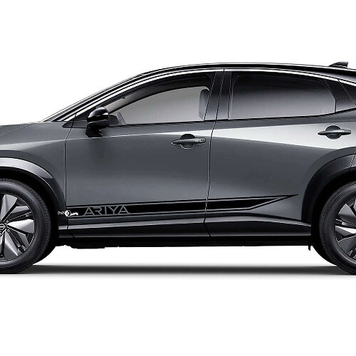 Sides Sharpened Racing Logo Accent Stripes Graphics Decal Kit for Nissan ARIYA