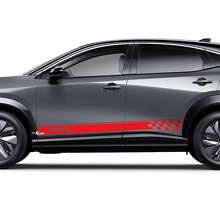 Flag Checkered Sides Racing Logo Accent Stripes Graphics Decal Kit for Nissan ARIYA 3