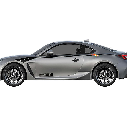 Racing Curved Stripes Side Vinyl Decal Kit for Toyota GT86