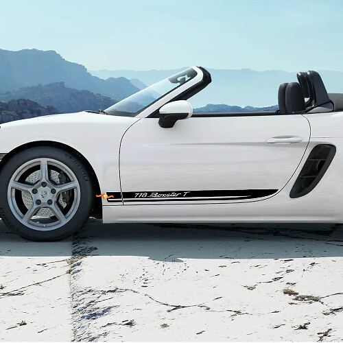Porsche 718 Cayman Boxster T Side Stripes Kit Decal Sticker
