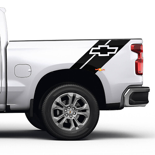 Side Bed Stripes off-road 4x4 Decals Stickers for Chevrolet Bed
