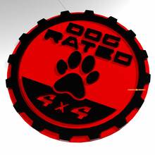 Dog Paw Rated Edition Fender Badges Tailgate Emblem 3D Badge
 2