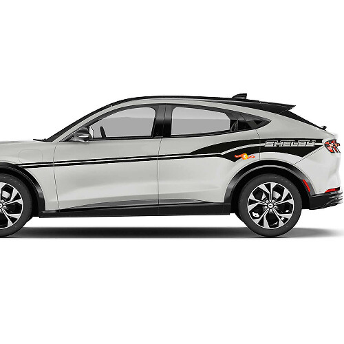 Pair MACH E Accent Stripes Side Door Decal vinyl stickers for Ford Mustang MACH-E
 1