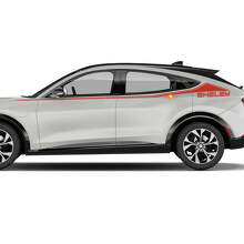 Pair Shelby Accent Stripes Side Door Decal vinyl stickers for Ford Mustang MACH-E
 2