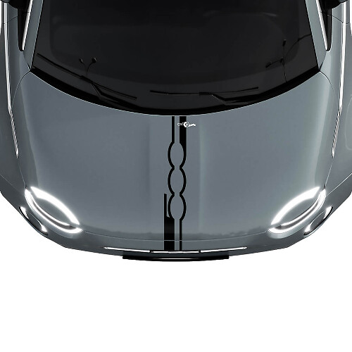 500 Hood Stripe Decal Sticker Graphics for Fiat 500
