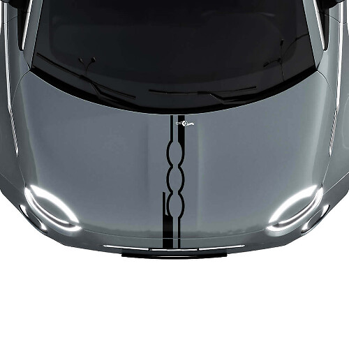 500 Hood Stripe Decal Sticker Graphics for Fiat 500
 1
