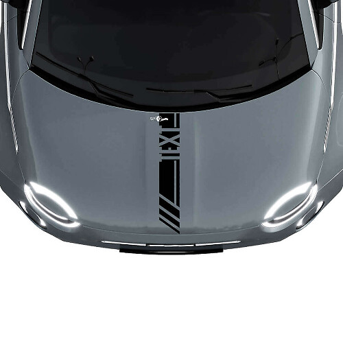 Custom Text Bonnet Racing Stripe Decal Sticker Graphics for Fiat 500