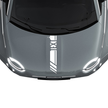 Custom Text Bonnet Racing Stripe Decal Sticker Graphics for Fiat 500 2