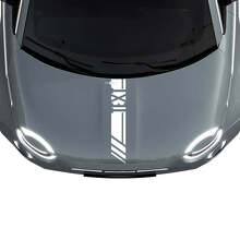 Custom Text Bonnet Racing Stripe Decal Sticker Graphics for Fiat 500 2