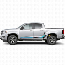 Retro Mountain Wave Door & Rocker Panel Vinyl Stripes for Chevrolet Colorado 2nd Gen 2015-2022_2