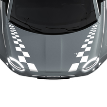 500 Dual Checkered Hood Stripe Decal Sticker Graphics for Fiat 500
 2