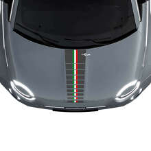 Italy Flag Stripes Bonnet Decal Sticker Graphics for Fiat 500 2