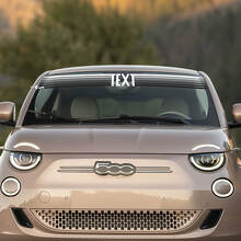 Custom Text Front Italy Flag Windscreen Decal Graphics for Fiat 500 2