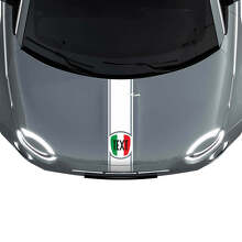 Stripe Italy Flag Hood Stripe Decal Sticker Graphics for Fiat 500
 2