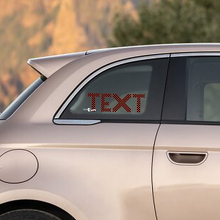 Checkered flag Custom Text Decal Sticker Side Graphics for Fiat 500 3