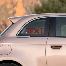 Checkered flag Custom Text Decal Sticker Side Graphics for Fiat 500 3