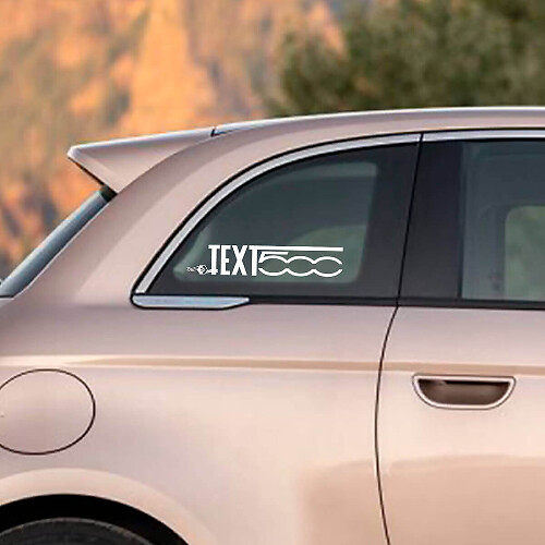 Side Window Decal Sticker Side Graphics for Fiat 500

