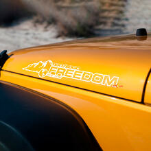 Custom Text and Coordinates Mountain Jeep Wrangler Hood Decal Rubicon Sahara JL JK CJ TJ YJ
 2