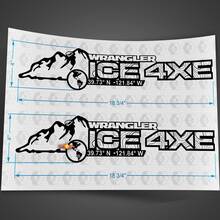 Custom Text and Coordinates Mountain Jeep Wrangler Hood Decal Rubicon Sahara JL JK CJ TJ YJ
 3