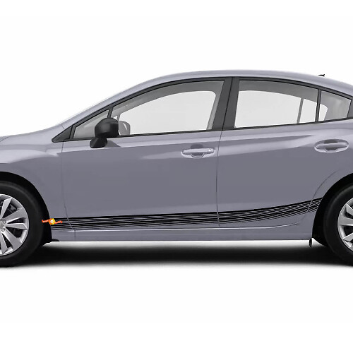 Pair Rocker Panel Side Skirt Vinyl Body Car Stripe Racing Vinyl Decal Sticker suitable for Subaru Impreza
