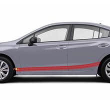 Pair Rocker Panel Side Skirt Vinyl Body Car Stripe Racing Vinyl Decal Sticker suitable for Subaru Impreza
 3