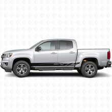 Diagonal Slot Door & Rocker Panel Vinyl Stripes for Chevrolet Colorado 2nd Gen 2015-2022_2
