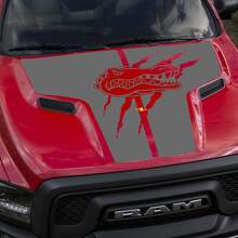 Alligator Claw Hood Vinyl Decal for Dodge Ram Rebel _3
