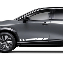 Sides Universal Checkered Stripes Racing Graphics Decal Kit for Nissan ARIYA
 2