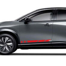 Sides Universal Checkered Stripes Racing Graphics Decal Kit for Nissan ARIYA
 3