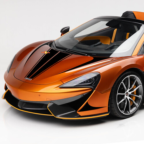 McLaren 570S Hood Stripe Graphics Vinyl Decal Sticker
 1