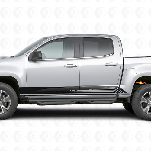 Parallel Contour Door & Rocker Panel Vinyl Stripes for Chevrolet Colorado 2nd Gen 2015-2022