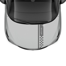 Hood Checkered Stripe Racing Graphics Decal for Nissan ARIYA
 2