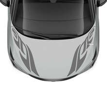 Hood Dual Tribal Stripe Racing Graphics Decal for Nissan ARIYA
 2