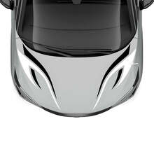 Hood Dual Colors Tribal Stripe Racing Graphics Decal for Nissan ARIYA
 2