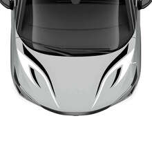 Capot Autocollant Graphique de Course Double Bande Tribale 2 pour Nissan ARIYA 2