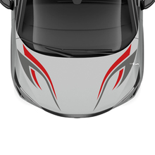 Hood Dual Colors Tribal Stripe Racing Graphics Decal for Nissan ARIYA
 3