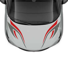 Hood Dual Colors Tribal Stripe Racing Graphics Decal for Nissan ARIYA
 3