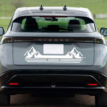 Rear Mountains Racing Graphics Decal for Nissan ARIYA
 2