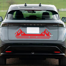 Rear Mountains Racing Graphics Decal for Nissan ARIYA
 3